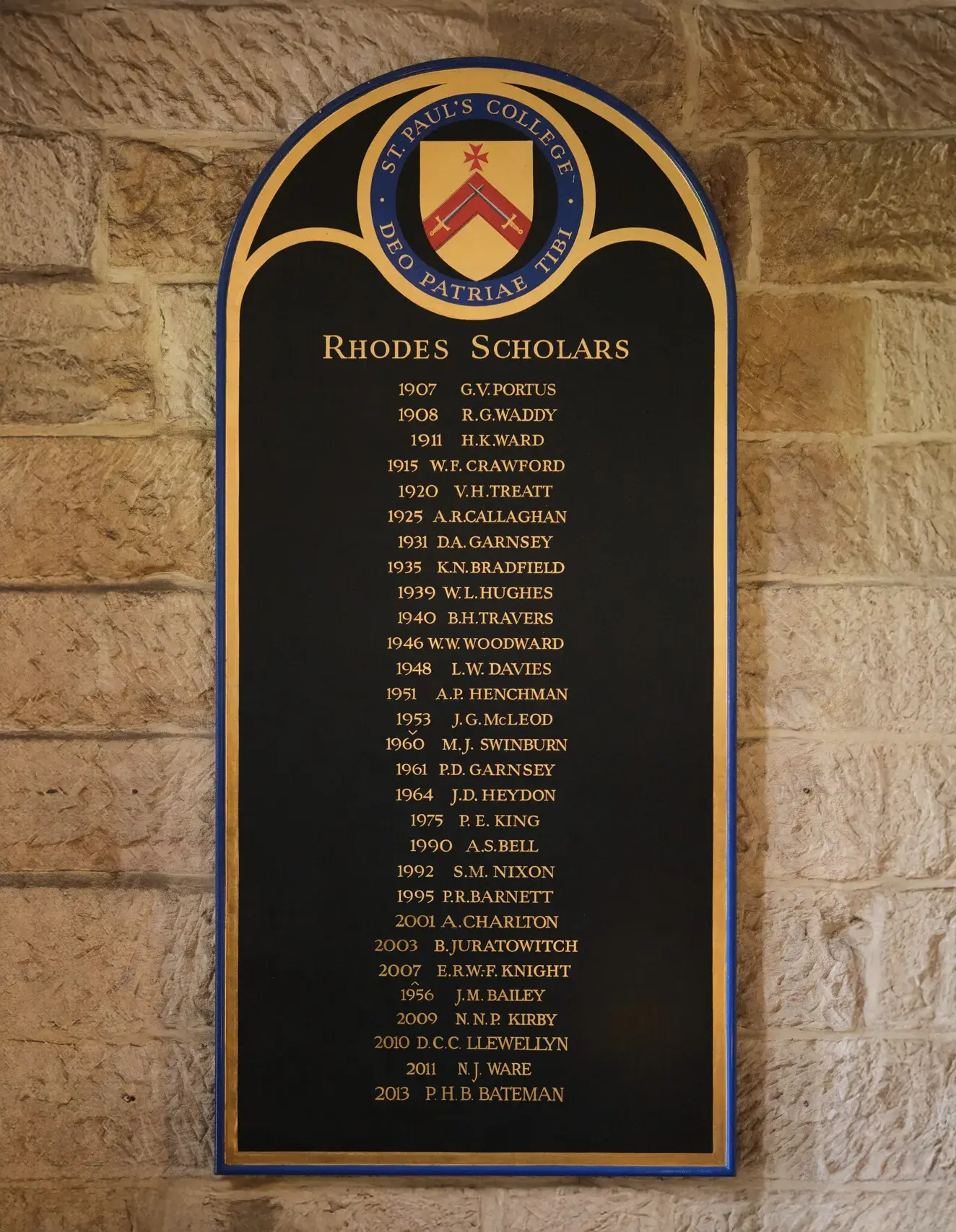 rhodes schollars plaque